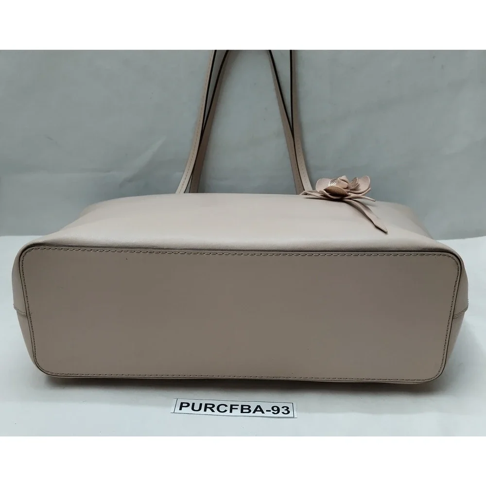Kate Spade New York Beige Leather Double Handles Tote Bag